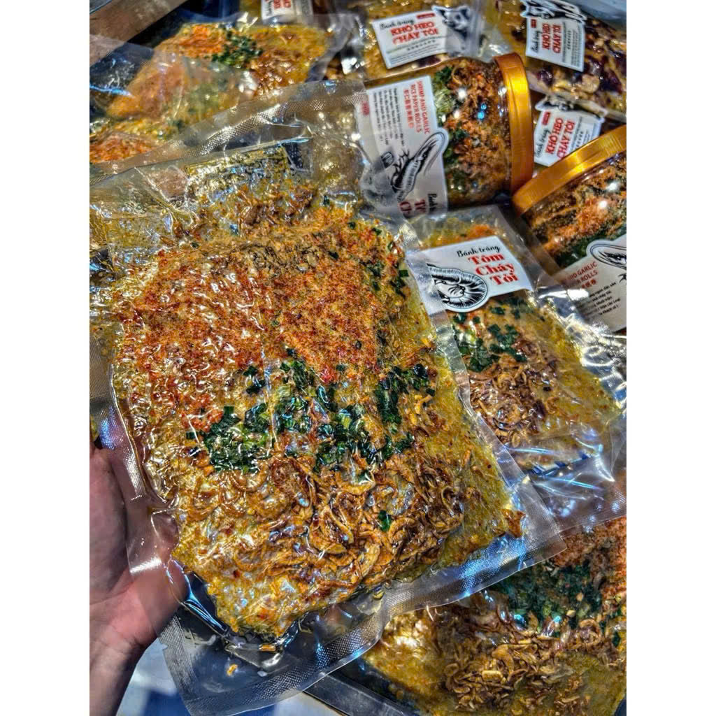 Bánh tráng tôm cháy tỏi