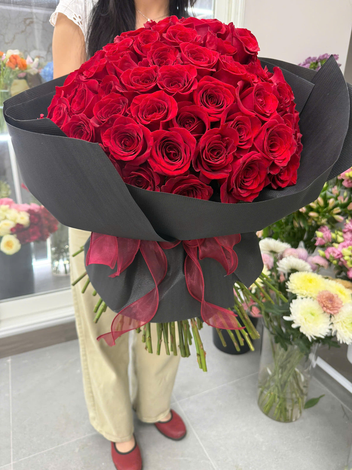 Fresh Flower – 100 Fresh Red Roses 🌹❤️