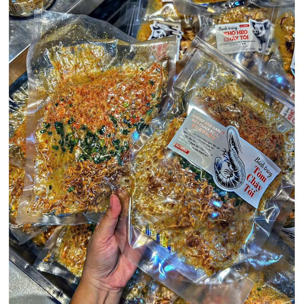 Bánh tráng tôm cháy tỏi