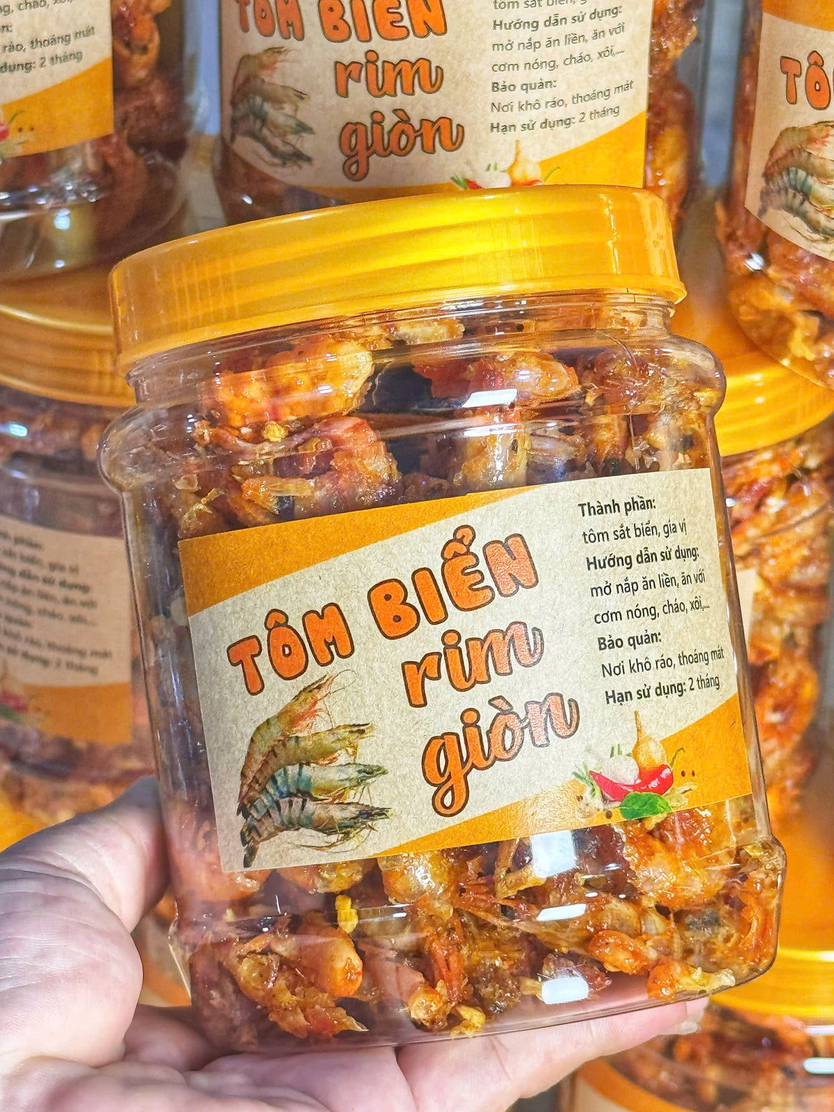 Tôm biển rim giòn