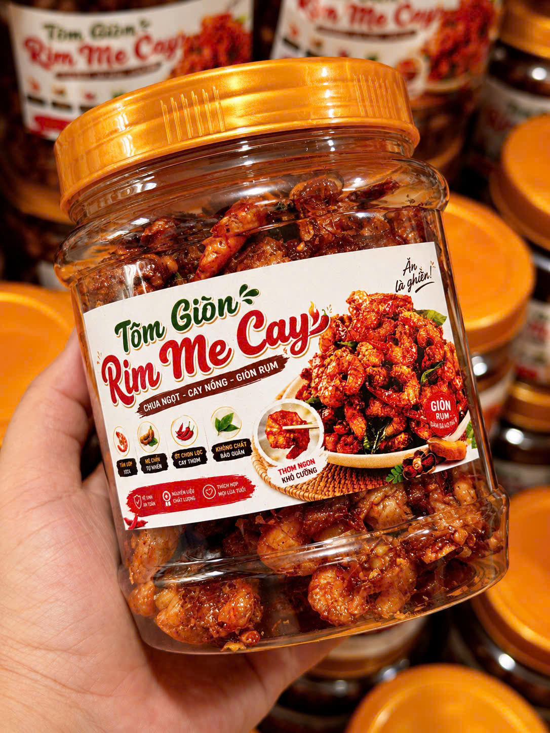 Tôm giòn rim me cay
