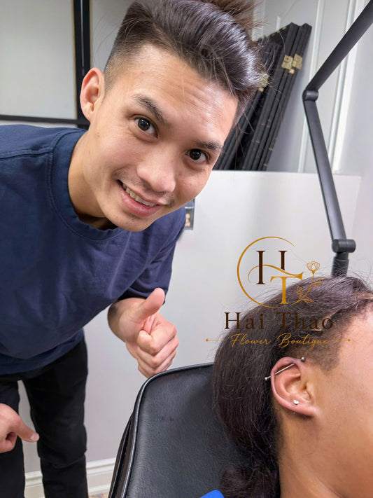 Industriel Piercing _ Xỏ sụn đối xứng vành tai