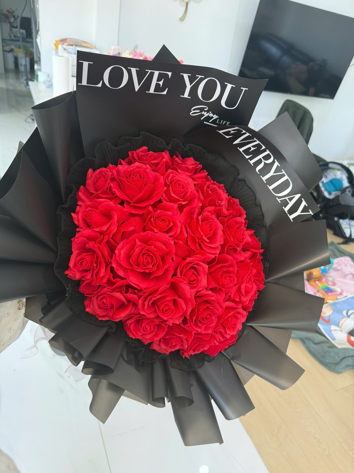 Red Roses Made from Soap Flowers