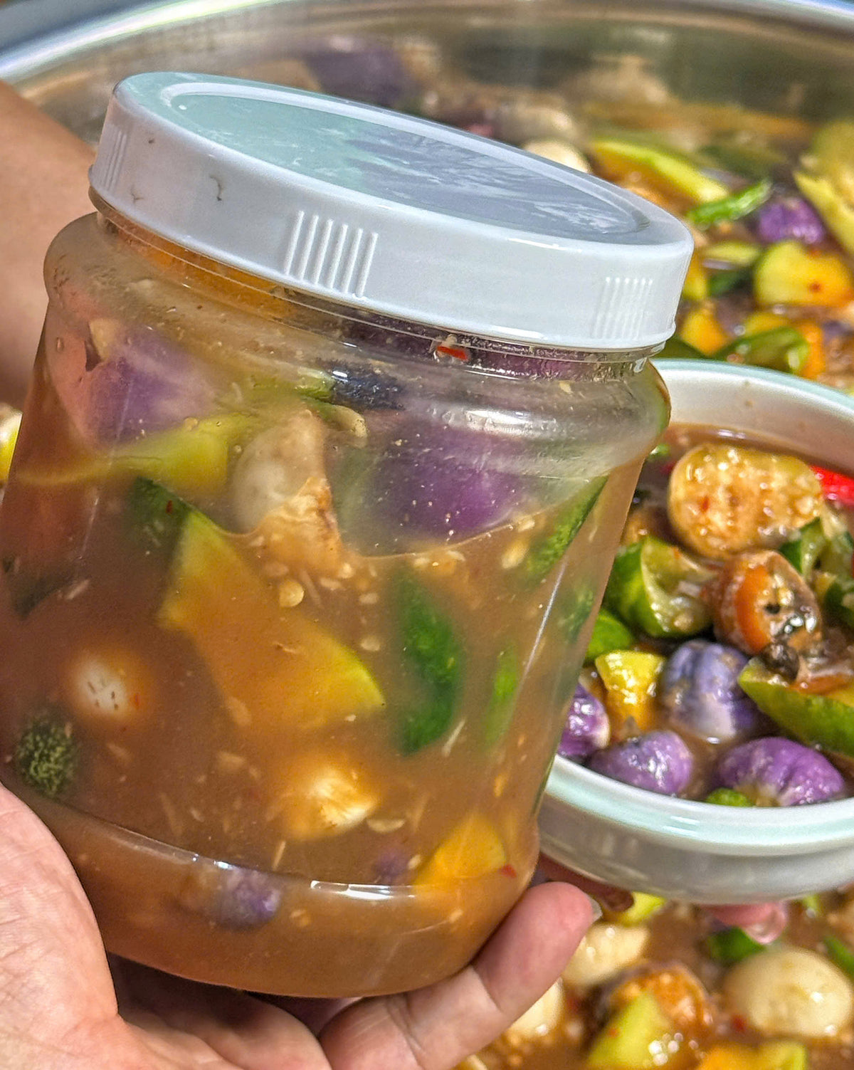 Quick-Pickled Mustard Greens & Eggplant with Anchovies