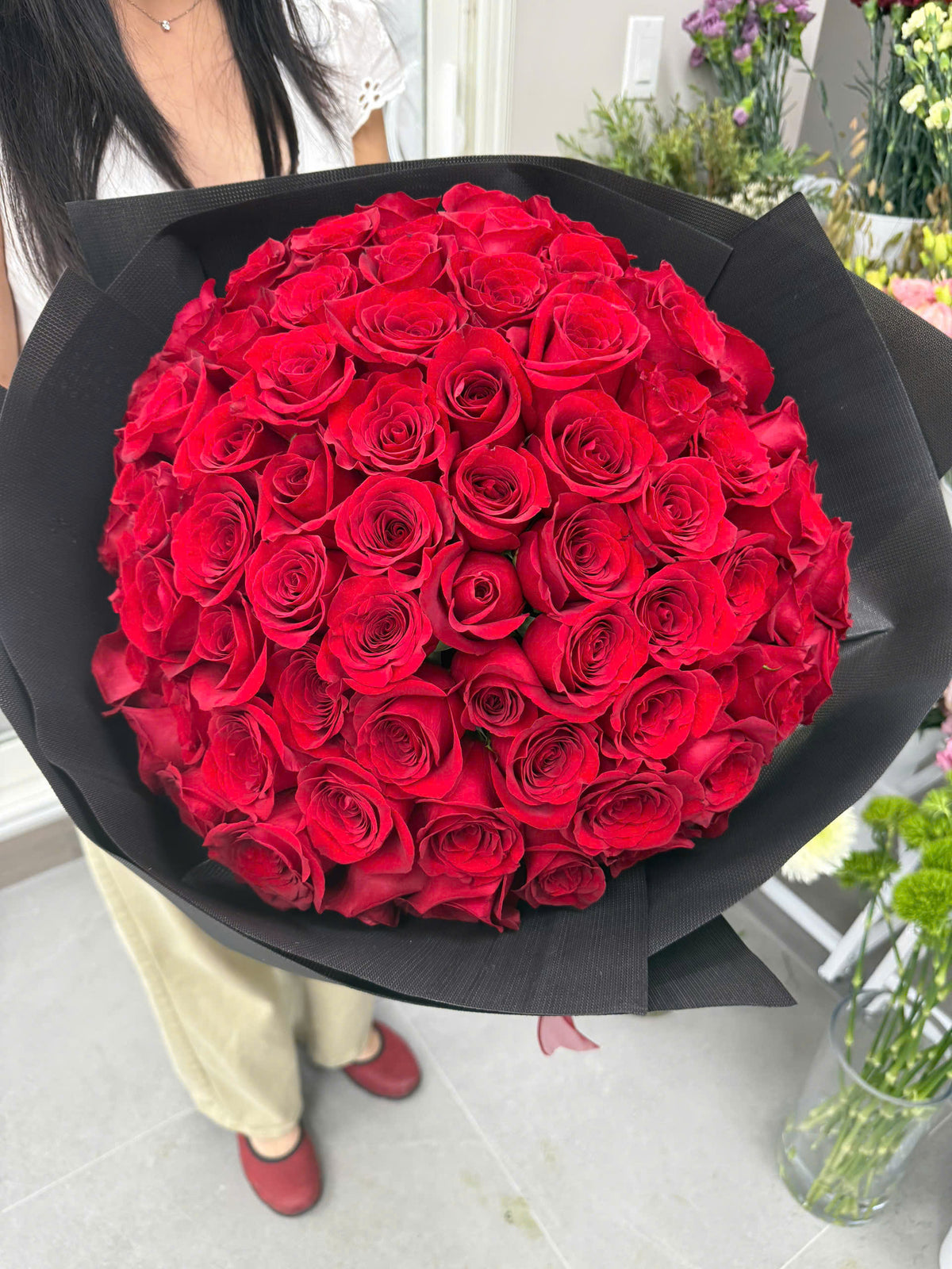 Fresh Flower – 100 Fresh Red Roses 🌹❤️