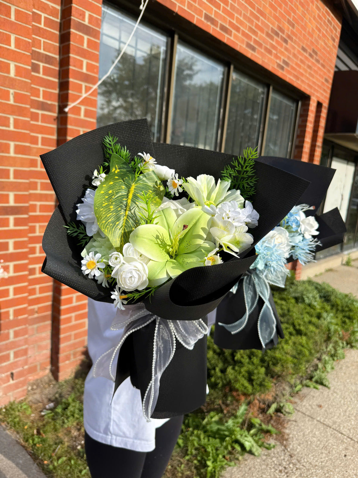 Blue & Green flowers