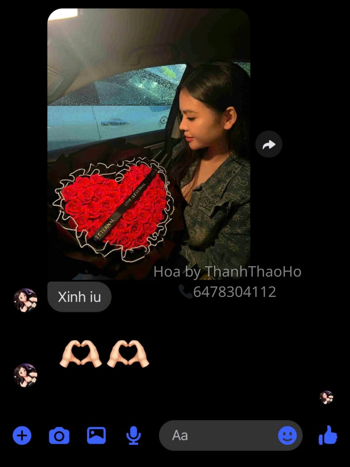 Hoa hồng đỏ form trái tim love is eternal