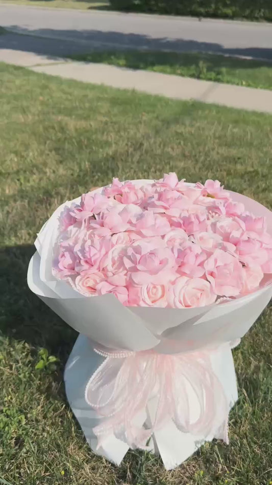 Hoa sáp tone baby pink