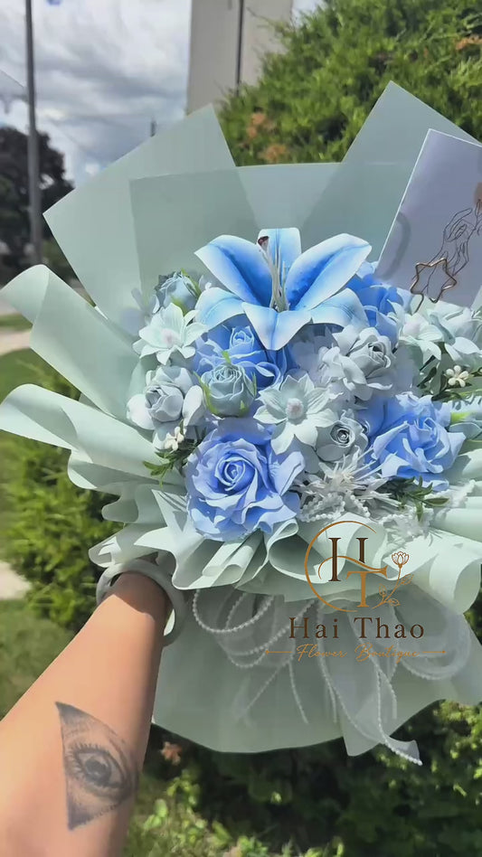 Hoa tone xanh hợp tặng các anh trai 🩵