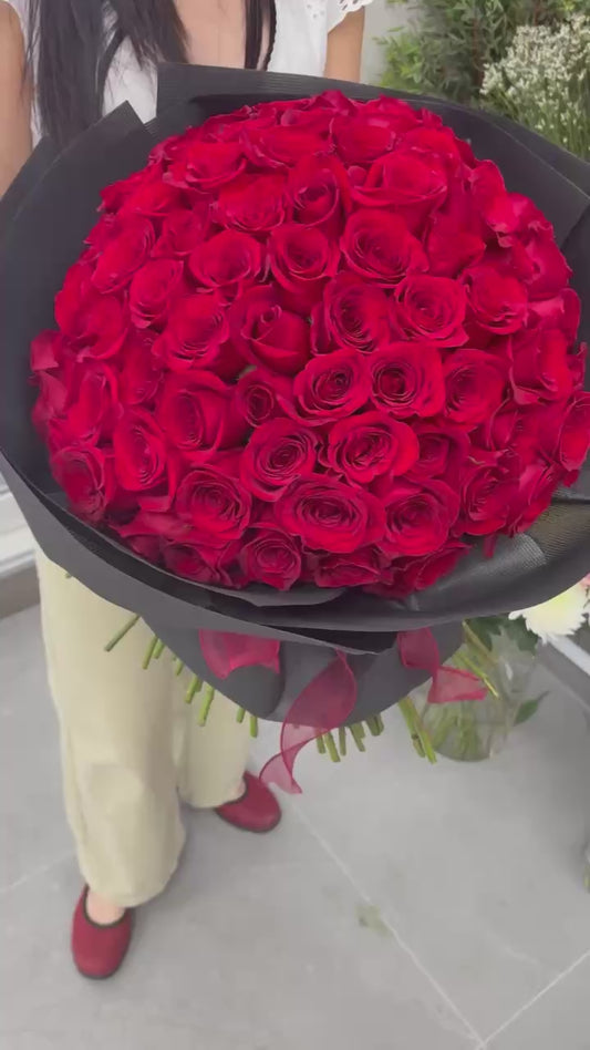Fresh Flower – 100 Fresh Red Roses 🌹❤️