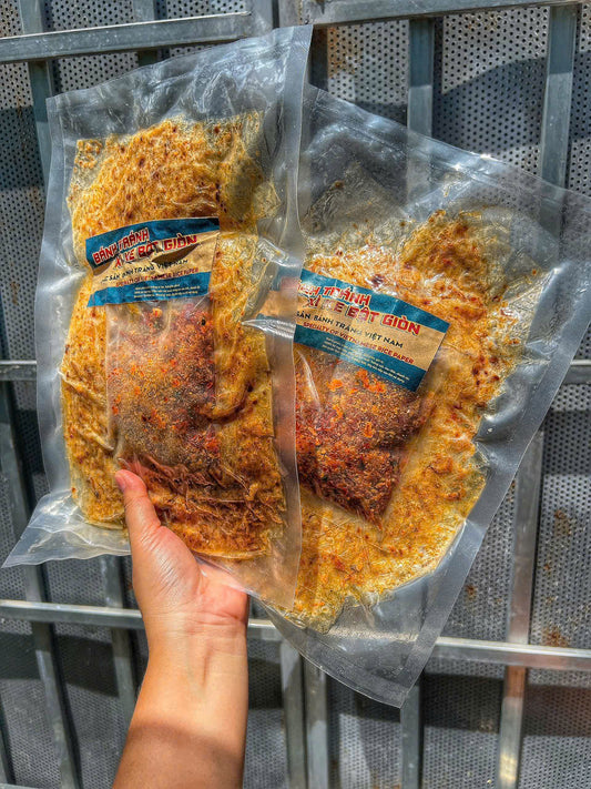 Bánh tráng xike bột giòn lắc - trộn - chấm