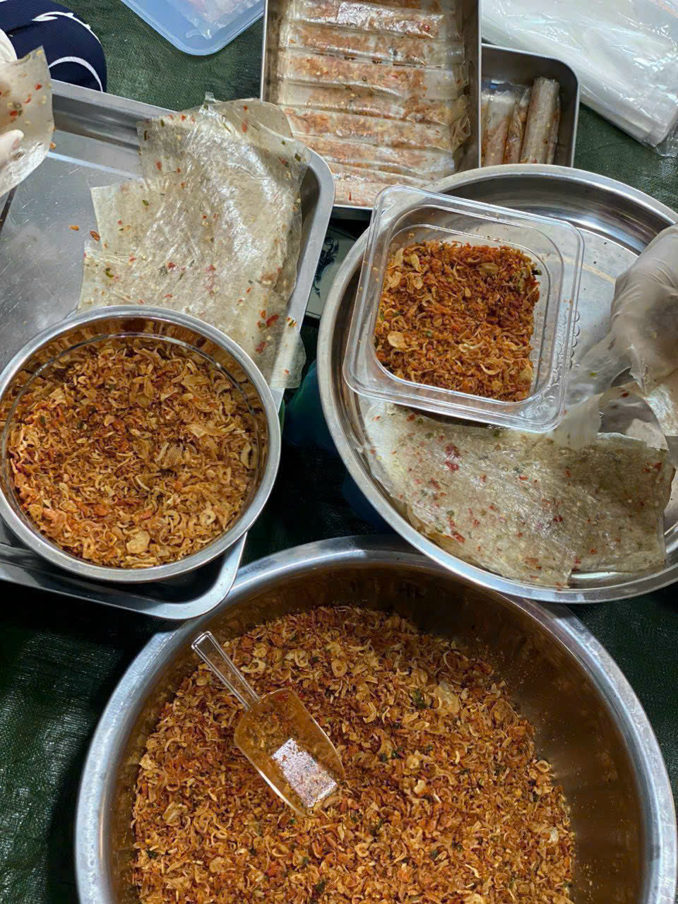 Xâu bánh tráng dẻo ruốc tép