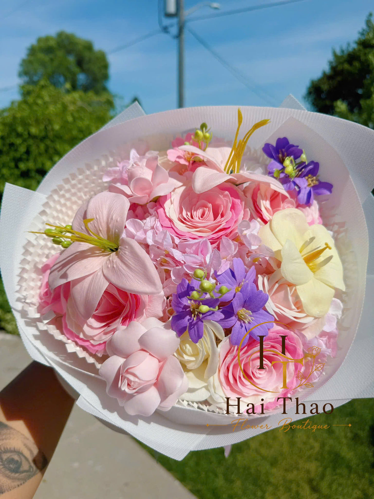 Bó hoa nhiều màu tone xinh iuuuu 💞